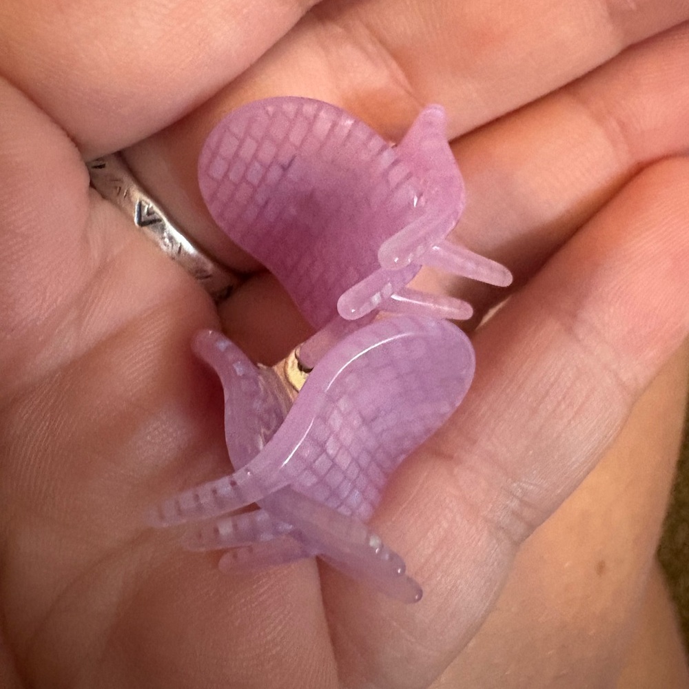 Purple Chunks Micro Hair Clips